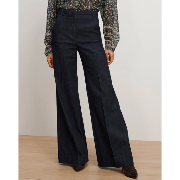 Veronica Beard Crue Wide-Leg Denim Pant US 10 - Picture 4 of 12